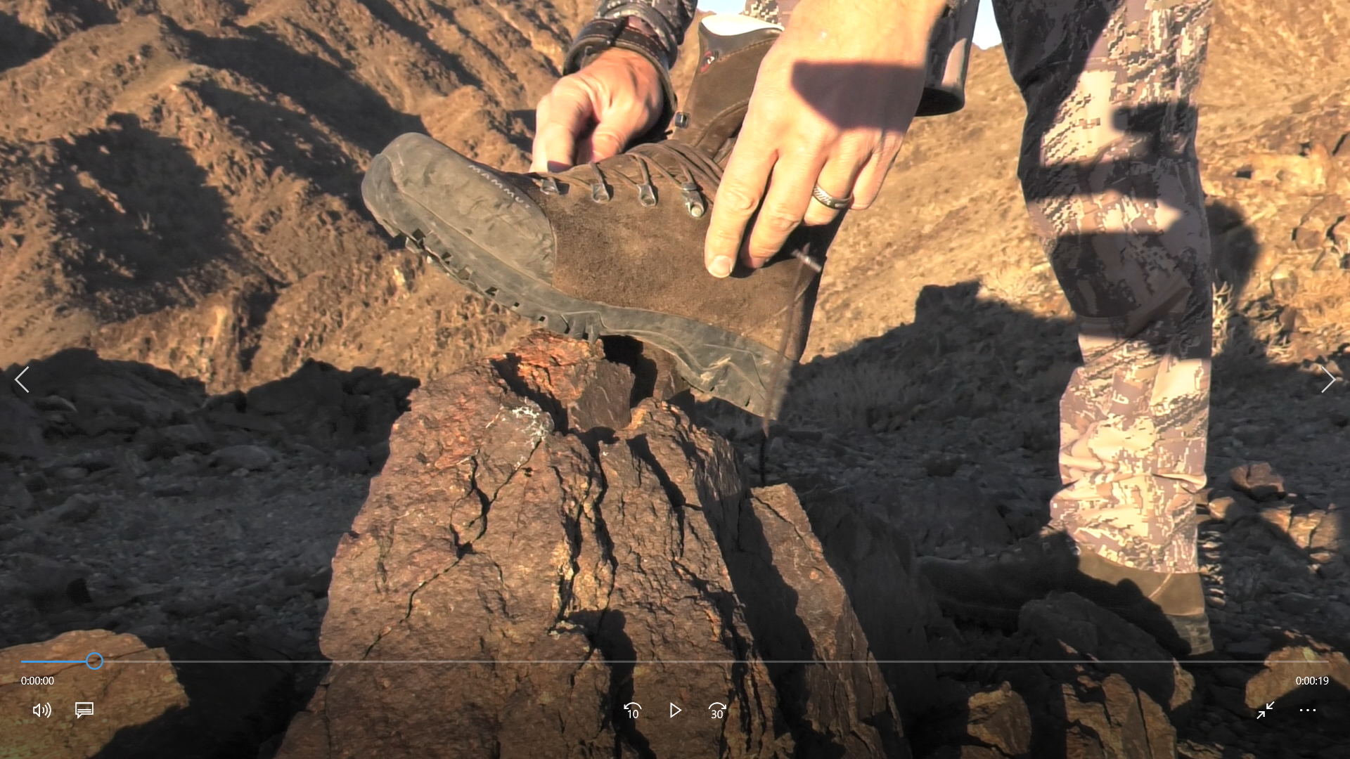 How to tie your boots properly so they wont come undone while hunting.