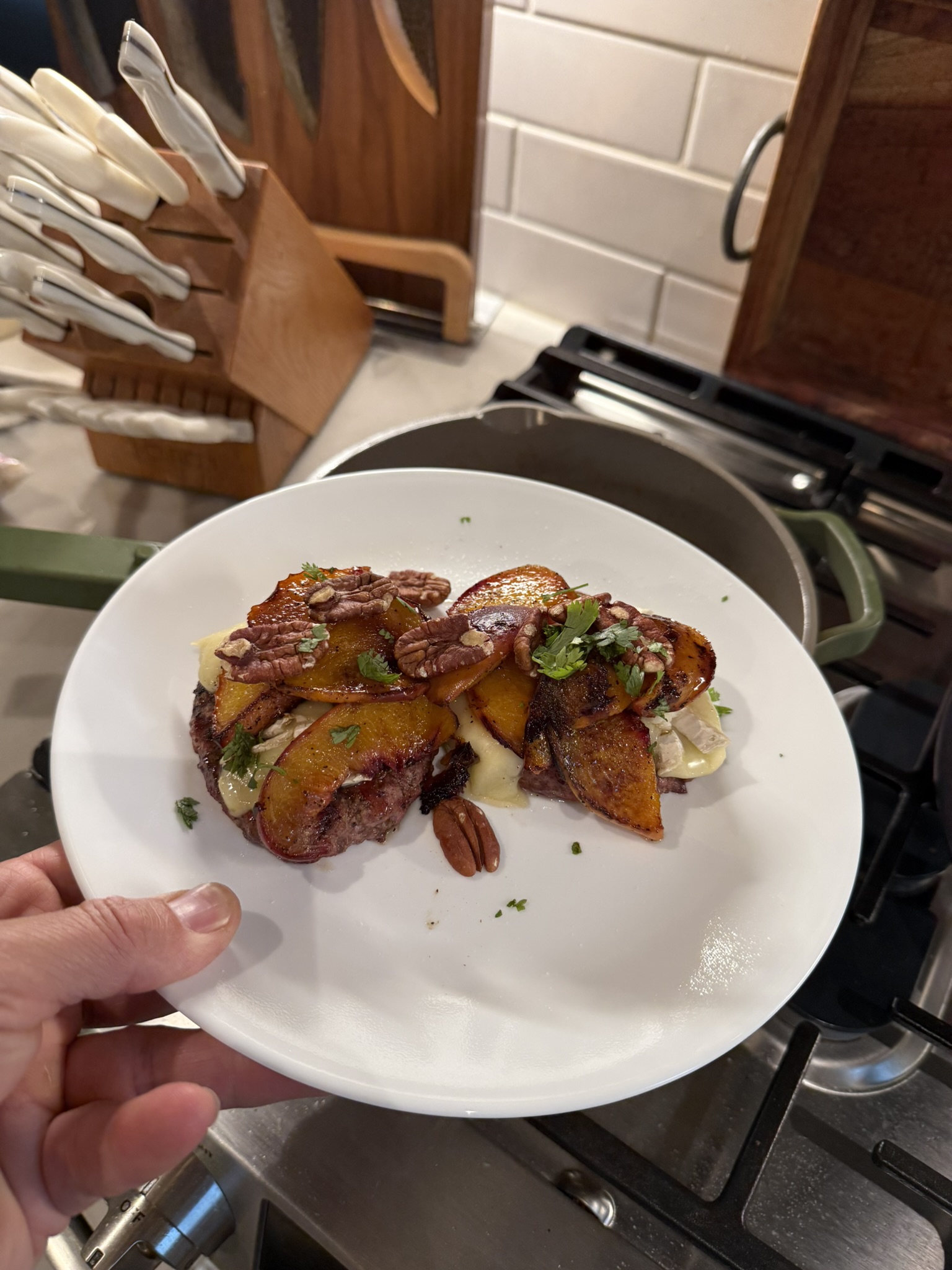 Venison Meets Sweet: The Ultimate Brie & Butter-Peach Burger